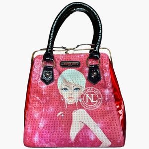 Nicole Lee Hollywood Girl Glamour Red & Pink Purse